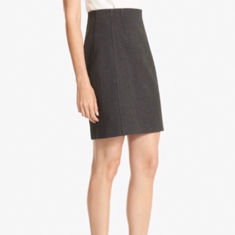 MM Lafleur The Crosby Skirt Textured Ponte Charcoal Size +2